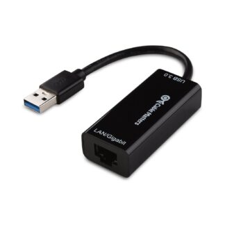 SuperSpeed USB 3.0 to RJ45 Gigabit Ethernet Network Adapter in Black